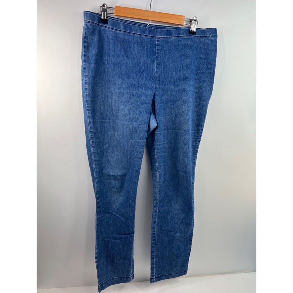 Kim Rogers Jeans Women's Size 12 Blue Size Zip‎ Straight Stretch